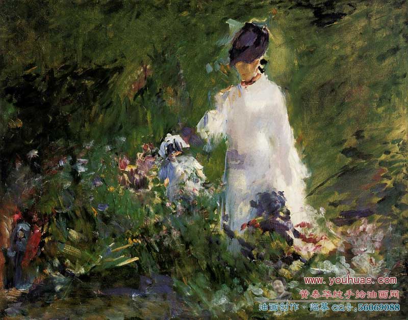 »ͻƷ:еŮӣYoung woman among the flowers